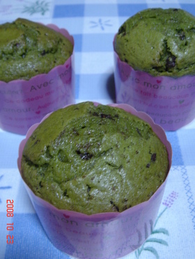 早い・簡単・美味しい☆抹茶マフィン