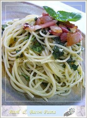 バジル＆ベーコンマヨパスタ