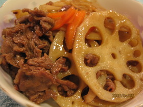 牛肉とれんこんの照りうま炒め
