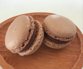 チョコマカロン♪(抹茶でツリー型にも)