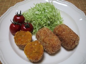 ∽∽カボチャとエビのコロッケ∽∽