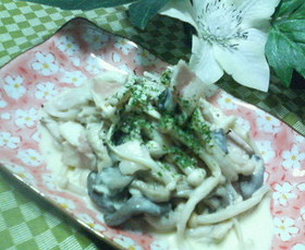 居酒屋ママ直伝☆きのこカルボ