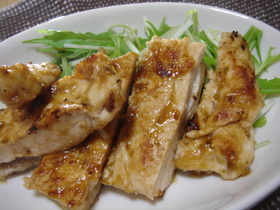 鶏胸肉のゆずこしょう味噌焼き