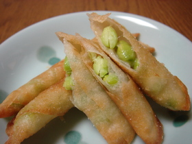 簡単☆枝豆の春巻き