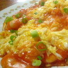 ふわっと卵のえびのチリソース♪