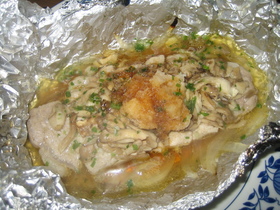 さっぱり！豚ポンホイル焼き