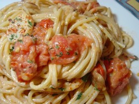 トマトマヨパスタ♪