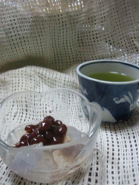 片栗粉の冷やしぜんざい　子供のおやつに♪