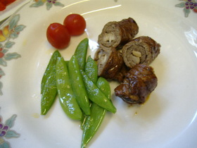 エリンギの牛肉まき 柚子胡椒風味