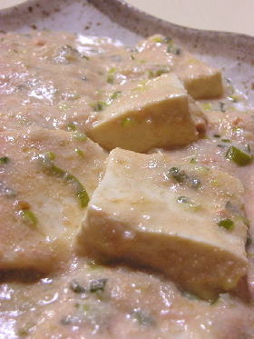 あっさり優しい☆豆腐とタラコのミルクあん