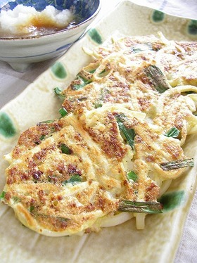 ちょっと不思議な食べ物♪うどん餃子ニラ編