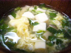 エリンギと豆腐のすまし汁