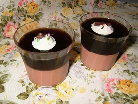 チョコムースとコーヒーゼリーのコラボ