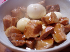 圧力鍋で豚の角煮