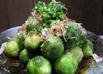 芽キャベツの葱おかか醤油