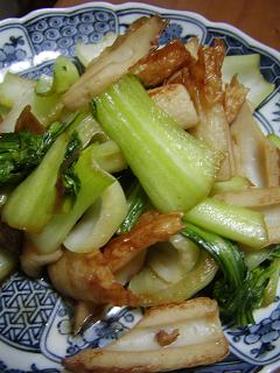 簡単★チンゲン菜&ちくわのめんつゆ炒め