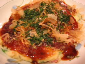 おからのお好み焼き♪ねぎ焼き♪