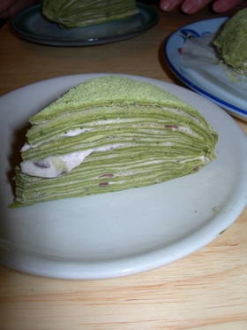 和風抹茶のきなこと小豆のミルクレープ