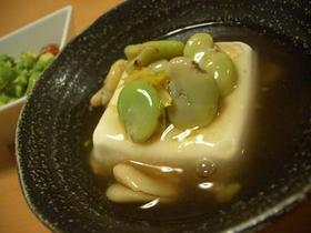 そらまめ入りゆずあんかけ豆腐