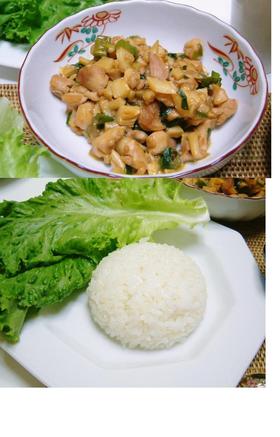 焼肉とご飯の野菜巻き