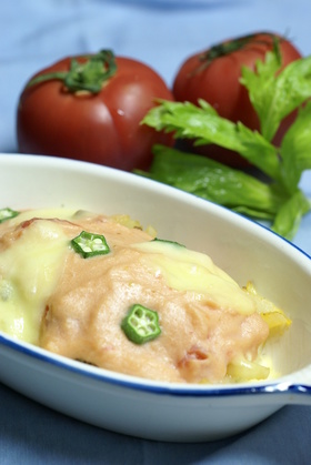 セロリたっぷり爽やかグラタン