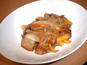 豚肉の甘酢風味♪