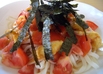 夏は☆トマトと卵の甘辛うどん☆