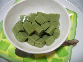 ヘルシー!抹茶豆乳寒天