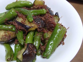 常備菜に^^ししとうコンビーフ炒め