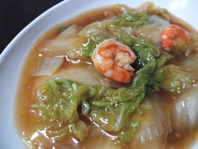 ■白菜×エビのｱﾂｱﾂ中華あん煮込み■