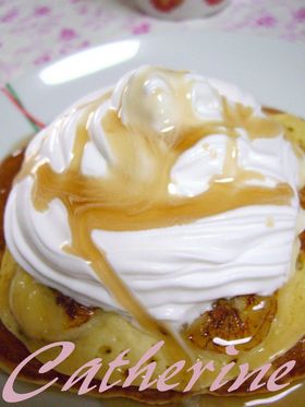☆バナナ・ホイップ・メープルパンケーキ☆