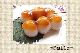 大葉にんにく醤油で♪みたらしだんご