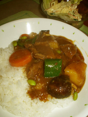 圧力鍋で☆牛すじのカレー