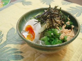オクラとモロヘイヤのネバネバそうめん