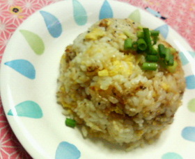 大葉にんにく醤油で☆おか玉チャーハン♪♪