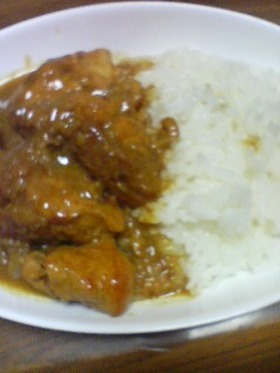 フライパンでチキンカレー