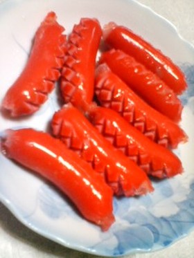 ウインナーのブイヨン煮(人´ω｀)