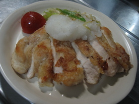 トリムネさっぱりおろしステーキ風簡単よ☆
