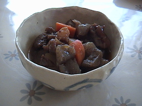 秘伝の牛筋の煮込み