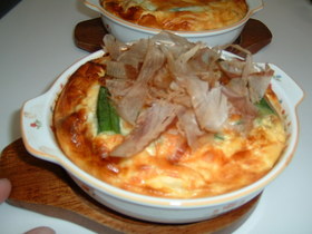 豆腐とオクラの和風グラタン