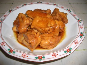 大葉にんにく醤油de鶏モモ肉の煮込み