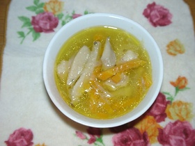 鶏ときのこのスープ