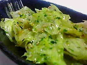 レタスのゴマ海苔サラダ☆食べてびっくり！