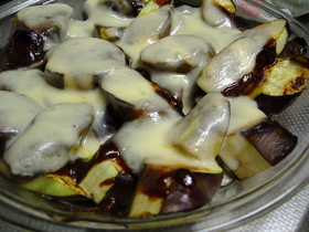 茄子の味噌チーズ焼き♪