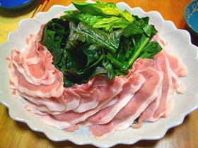 豚ロースorバラ肉の常夜鍋＆〆のうどん