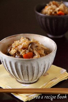 きのこたっぷり☆我が家の炊き込みご飯