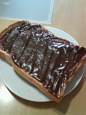 ５分で出来るチョコトースト