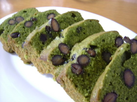 抹茶と黒豆のパウンドケーキ