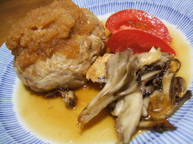 ピギーさんちのかさましバーグ♪に豆腐入り