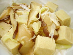 クックパーで、パパッと高野豆腐の煮物♪